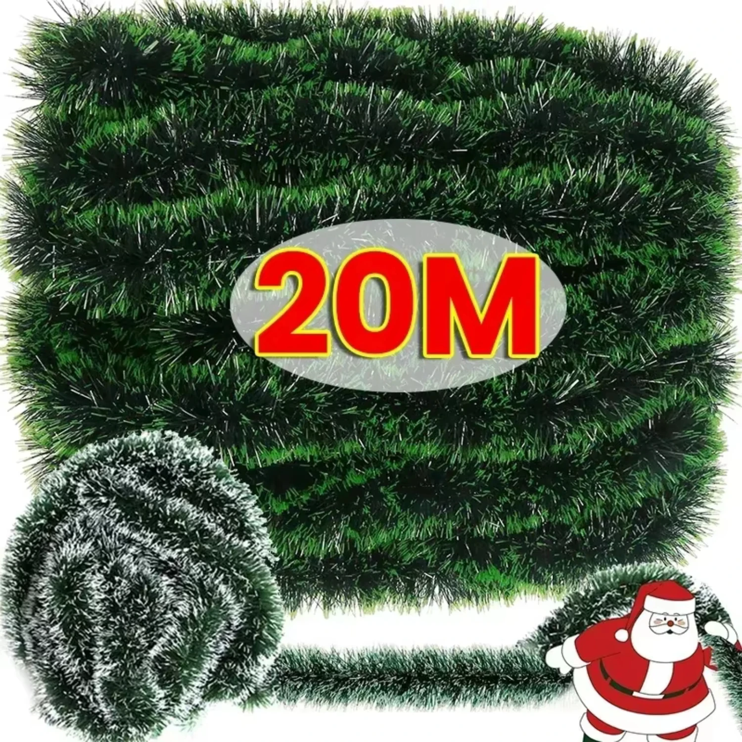 2M Wholesale Christmas Ribbon Garland Green Cane Tinsel Ribbons Xmas Tree Hanging Pendent Wreath Ornaments  Party Supplies Tree