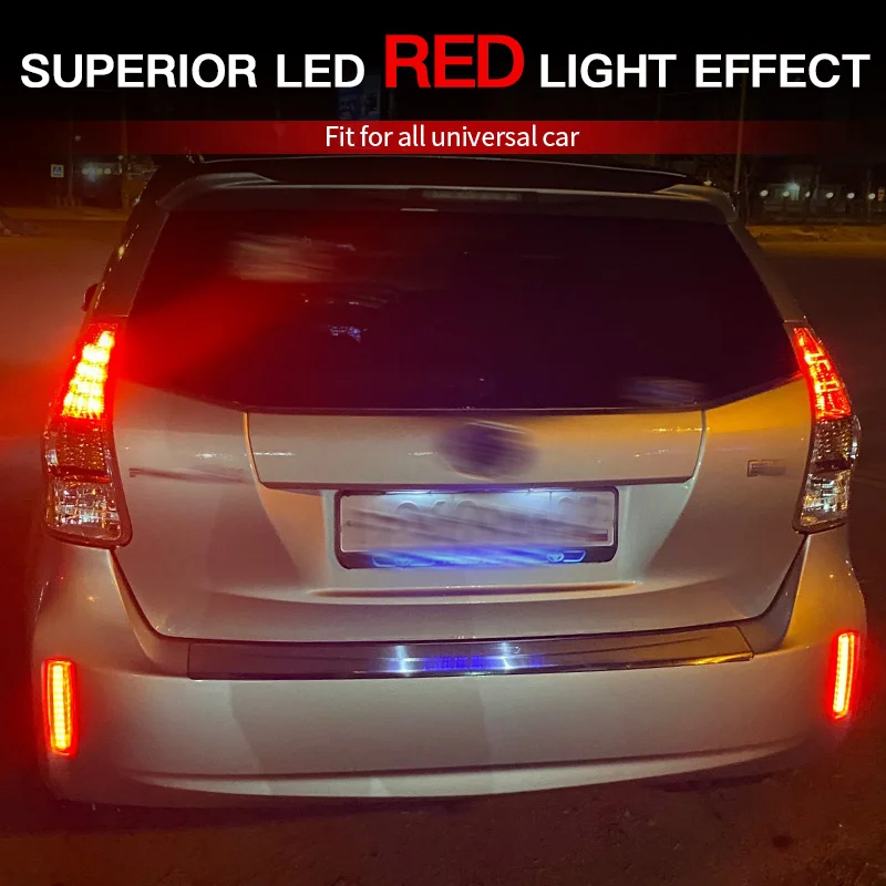 

2PCS for Scion tC 2014-2016 Toyota Prius V 2012-17 LED Rear Bumper Light Reflector Tail Brake Lamp Car Signal Warning Fog Lights