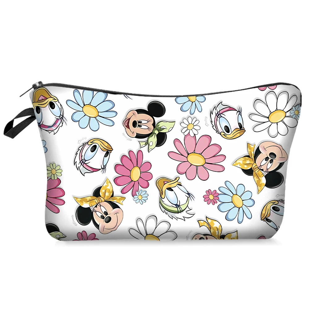 Disney Cosmetic Pouch Cartoon Mickey Mouse Minnie Storage Bag Cute Kawaii Fashion Couple Handbag for Children Women Coin Wallet