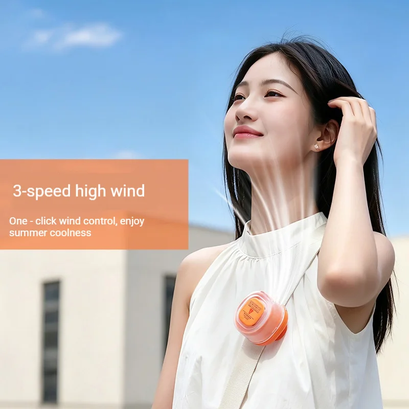 360°Adjustable Angle Portable Clip Fan One-Button Control 3 Speeds Rechargeable Mini Fan with 1000mAh Battery ABS Material Cool