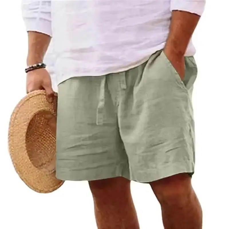 New Mens Cotton Solid Color Short Lightweight Gym Pants 2026 Beach Shorts Men Jogging Sport Large Short Homme