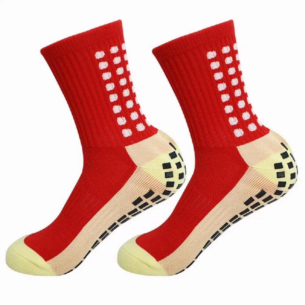 1 Pair Men\'s Soccer Socks Anti Slip Non Slip Grip Pads for Football Basketball Sports Grip Socks