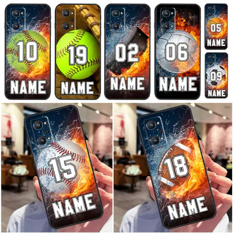 PERSONALIZED NUMBER NAME Hockey For OPPO Realme C33 C55 C35 C31 C30 C21Y C25 C11 C15 GT Neo 5 3T 2T 8 9 10 11 Pro Plus Case