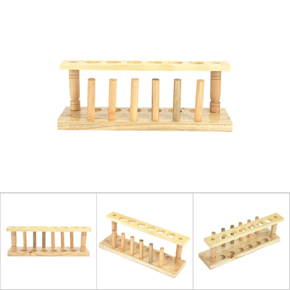 6/8/10 Hole Test Tube Rack Alkali Resistance Durable Wooden Test Tube Stand Stable Base Test Tube Stand Chemical Laboratory view 5