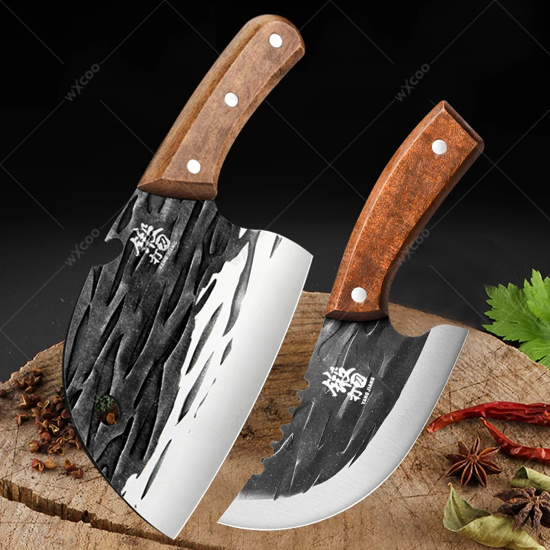 Hand-forged Kitchen Knife 1-2pcs Professional Fish Processing Knife High Hardness Meat and Vegetable Cutting Kitchen Knives