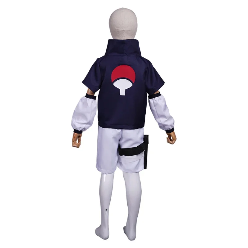 クマの巣うちはサスケコスプレ衣装キッズ子供トップパンツ衣装ハロウィンカーニバルスーツ新 2025