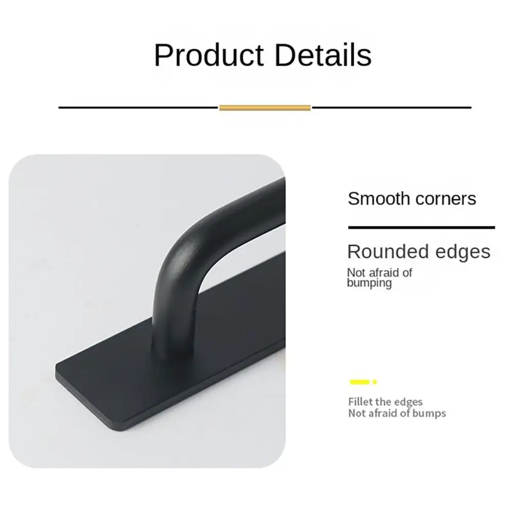 Aluminum Self-adhesive Toilet Window Sliding Furniture Hardware Door Knobs Cabinet Pulls Door Handle