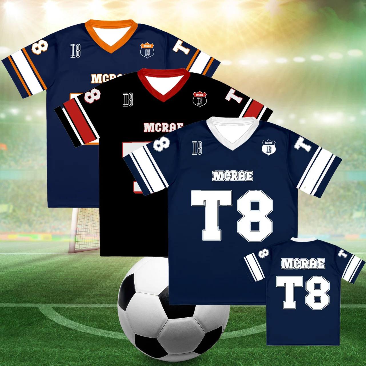 

Tate McRae Jersey 2025 Spring and Summer Men's and Women's Sports T-shirt T8 McRae Football Jersey New V-neck T-shirt Y2k Top
