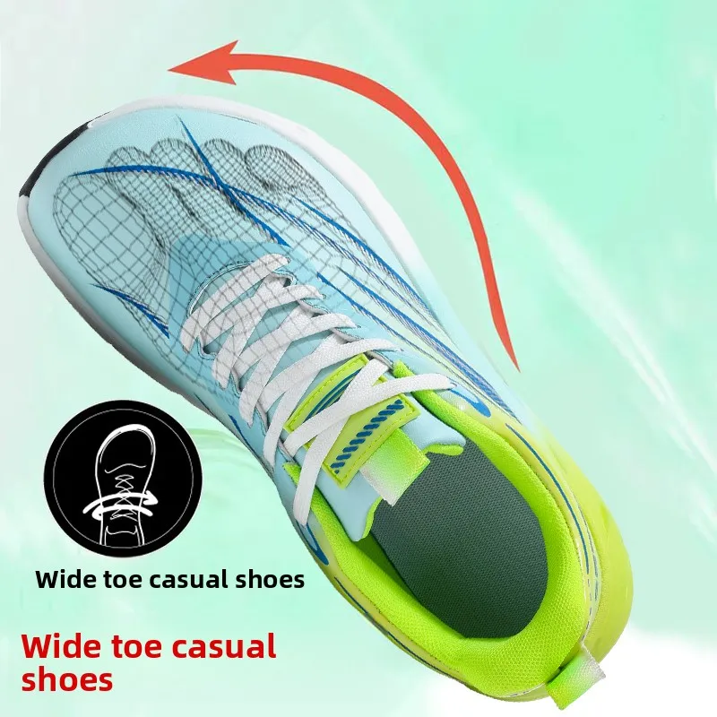 

Extra Wide And Large 4E Running oes Spor Casual Men's Anti-Slip Comfortable Breathable Low Cut Flat Laced oes for Runni...