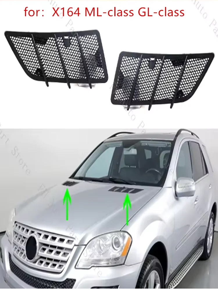 OE; A1648804305 A1648804405 For Benz Engine Hood Grille Cover Ventilation Net W164  GL350 GL450 GL500 W164 ML320 ML350 ML400