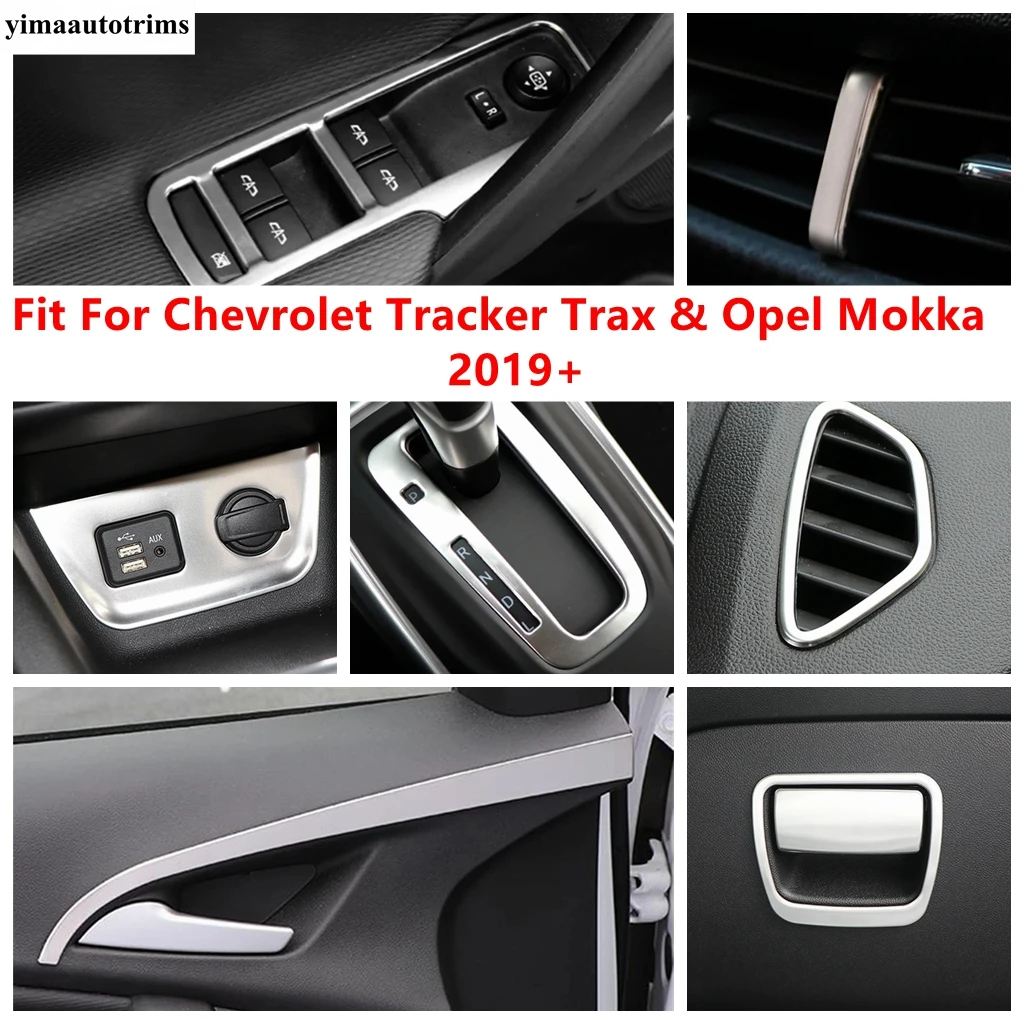 

Dashboard AC Air Vent / Gear Shift Panel / Glove Box Cover Trim Accessories For Chevrolet Tracker Trax & Opel Mokka 2019 - 2022