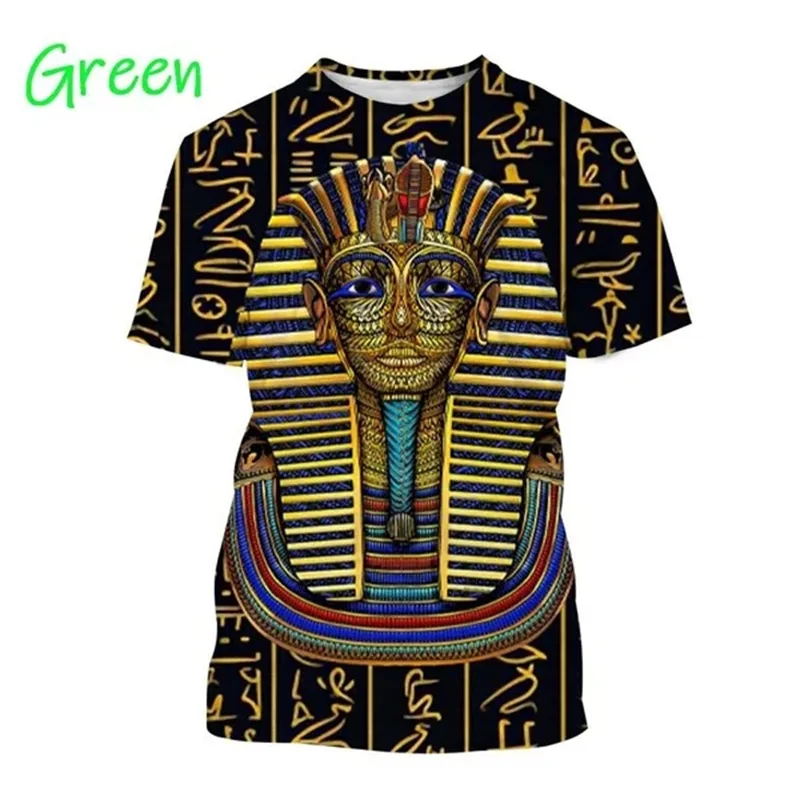 Hot Pharaoh 3D Printing T Shirt Personality Ancient Horus Egyptian God Eye Egyptian Pharaoh Fashion Unisex Streetwear T-Shirt