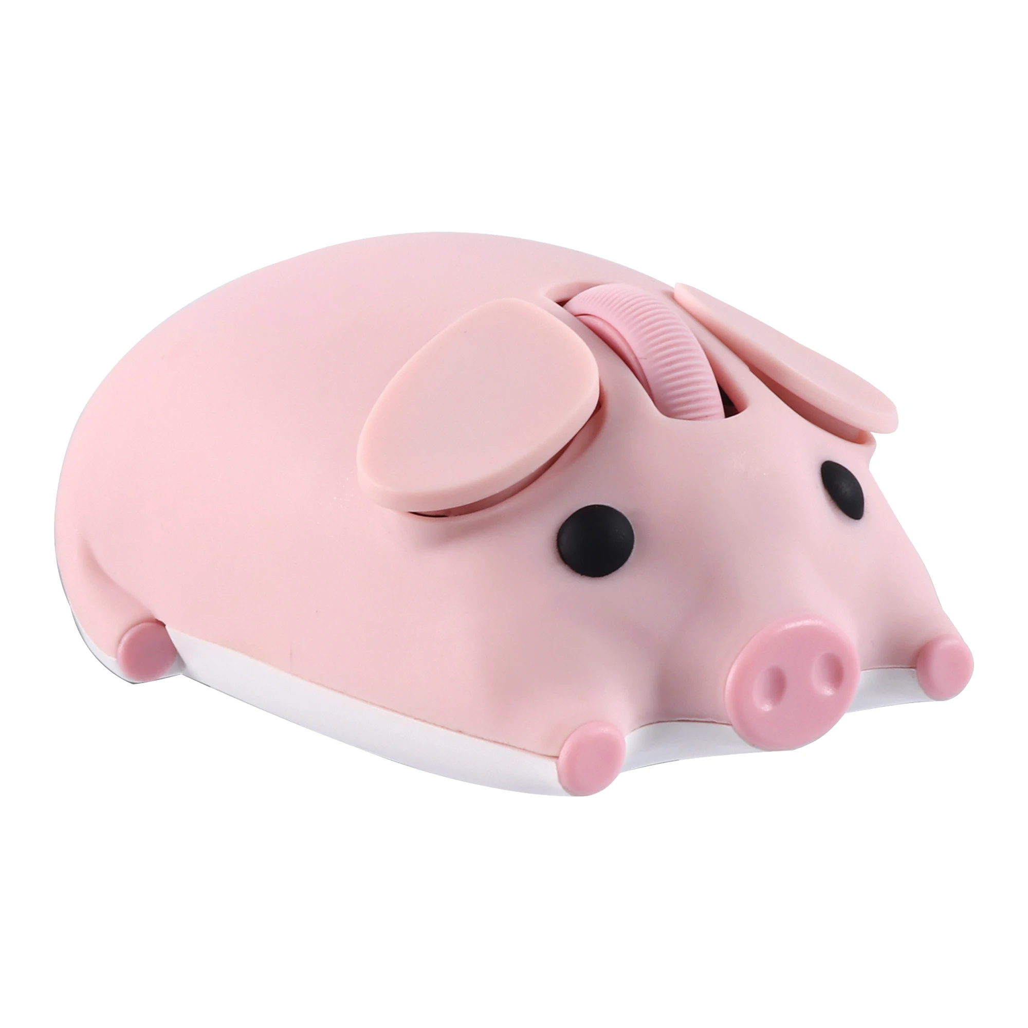 Mignon 3D petit cochon souris sans fil 2.4G Bluetooth double mode silencieux pour les femmes bureau ordinateur portable