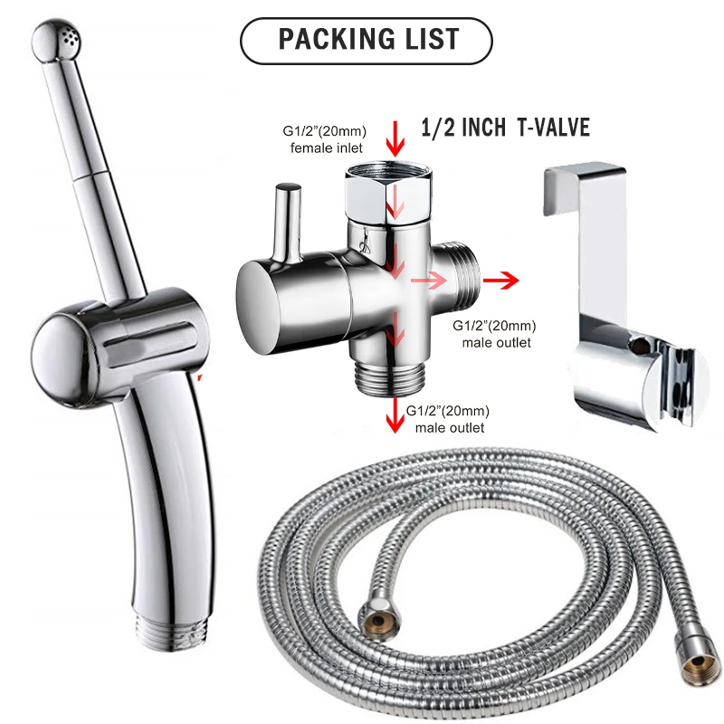 

Toilet Cleaner Women's Buttocks Washer Faucet High Pressure Spray Gun Bidet Nozzle Spray Gun Toilet Bidet Set