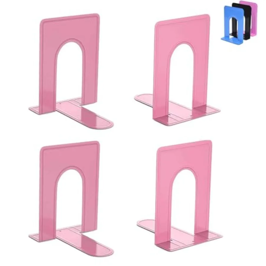 Heavy Duty Metal Bookends for Home Office Decor