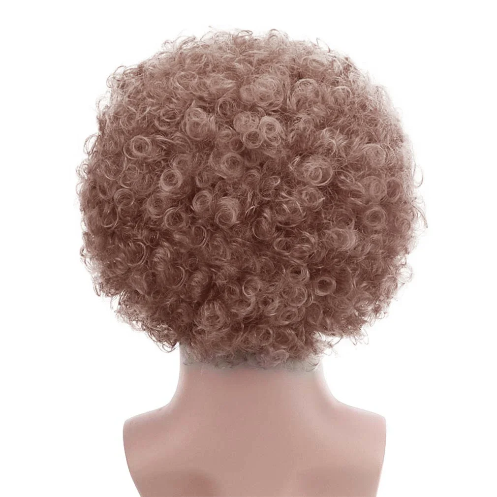 AICKER-Perruque synthétique Afro moelleuse pour hommes et femmes, perruque de clown, fête d\'anime cosplay, Noël, Halloween, paupières, drôle, 10\