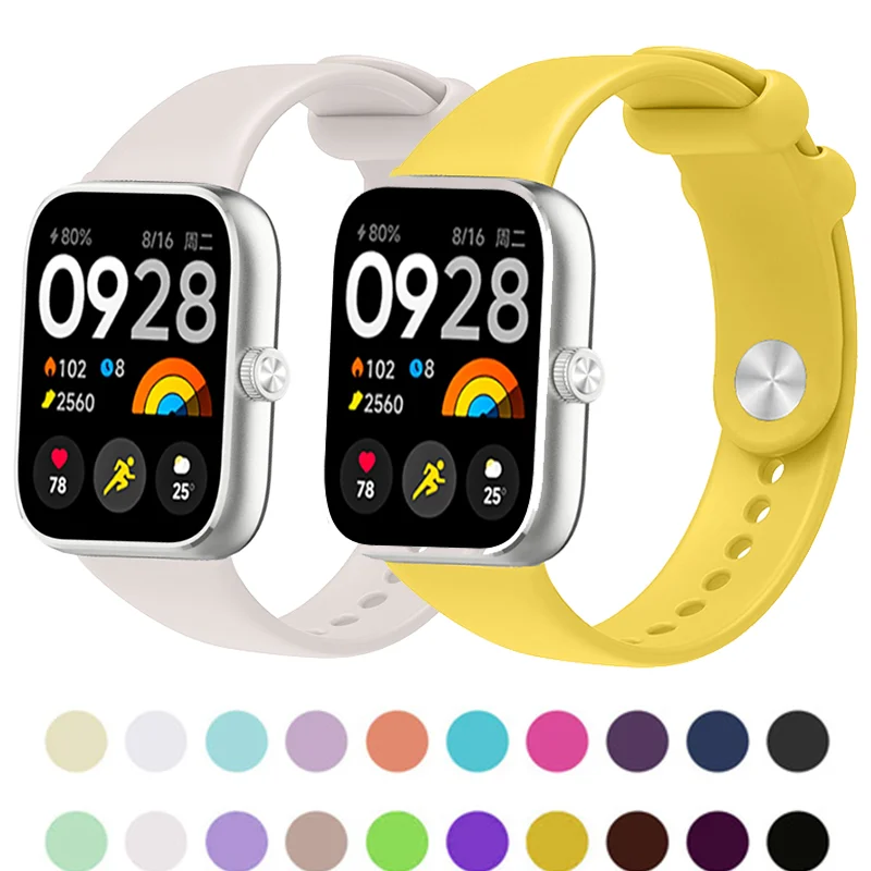 

Ремешок силиконовый для Xiaomi Redmi Watch 4, сменный Браслет для смарт-часов Xiaomi Mi Band 8 Pro, аксессуары для наручных часов