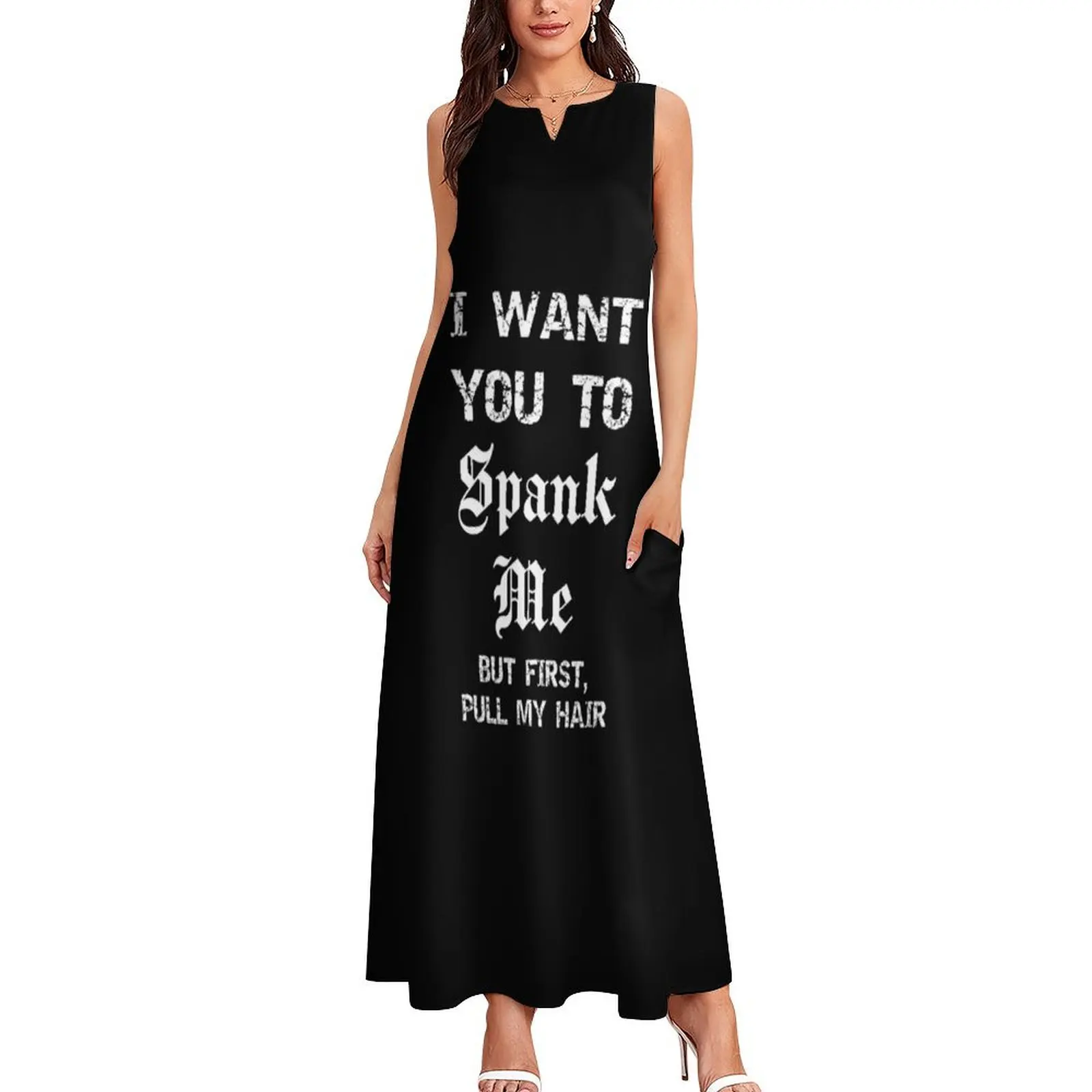 I Want You To Spank Me Sarcastic Submissive Long Dress summer dress womens 2025 elegant evening dresses for women 2025