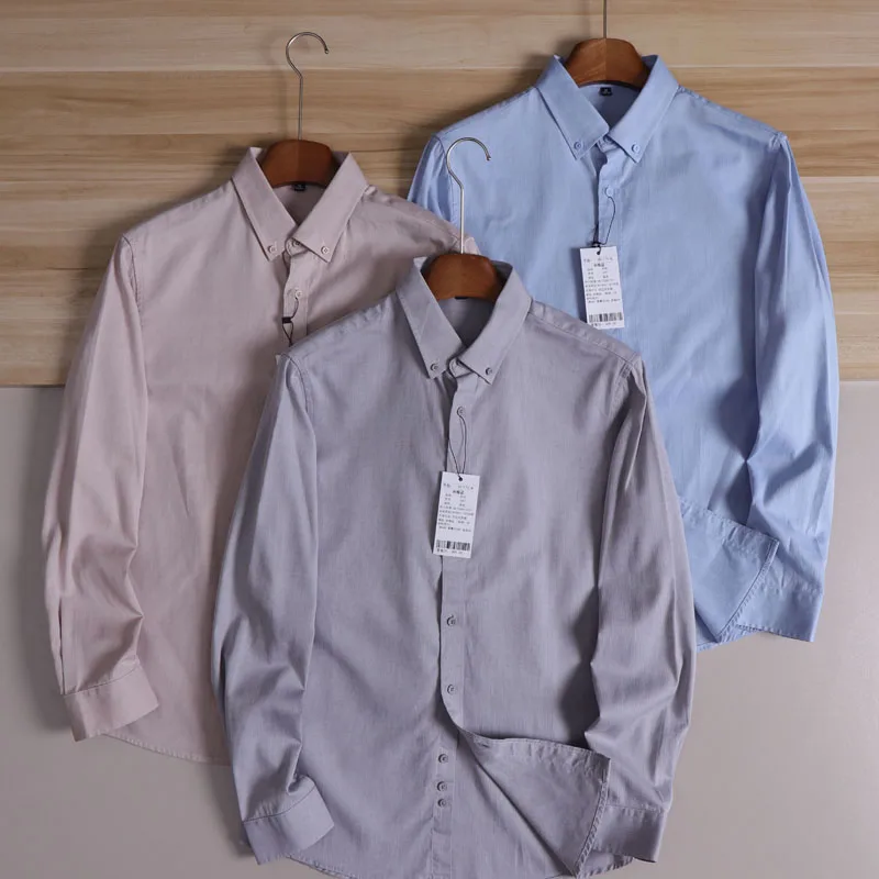 

New Arrival Silk Blend Fabric Long Sve irt Men's Commute Regular Sle Spring Summer 2026 Quali Recommended