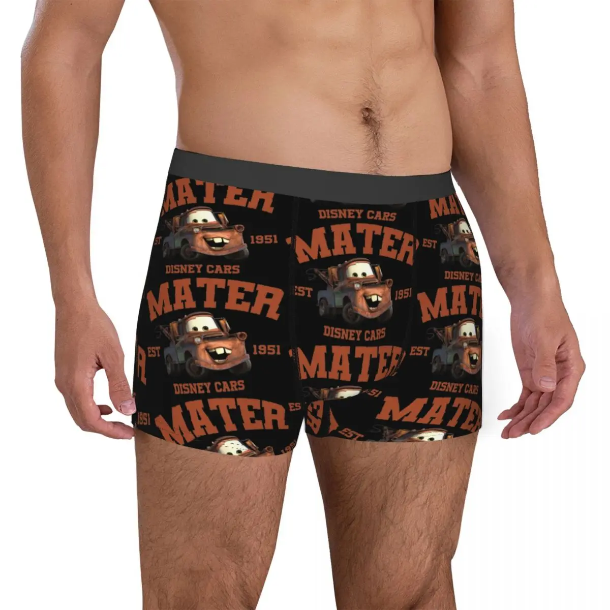 Men Mater Est 1951 Cars Underwear Lightning Mcqueen Hot Boxer Briefs Shorts Panties Male Breathable Underpants