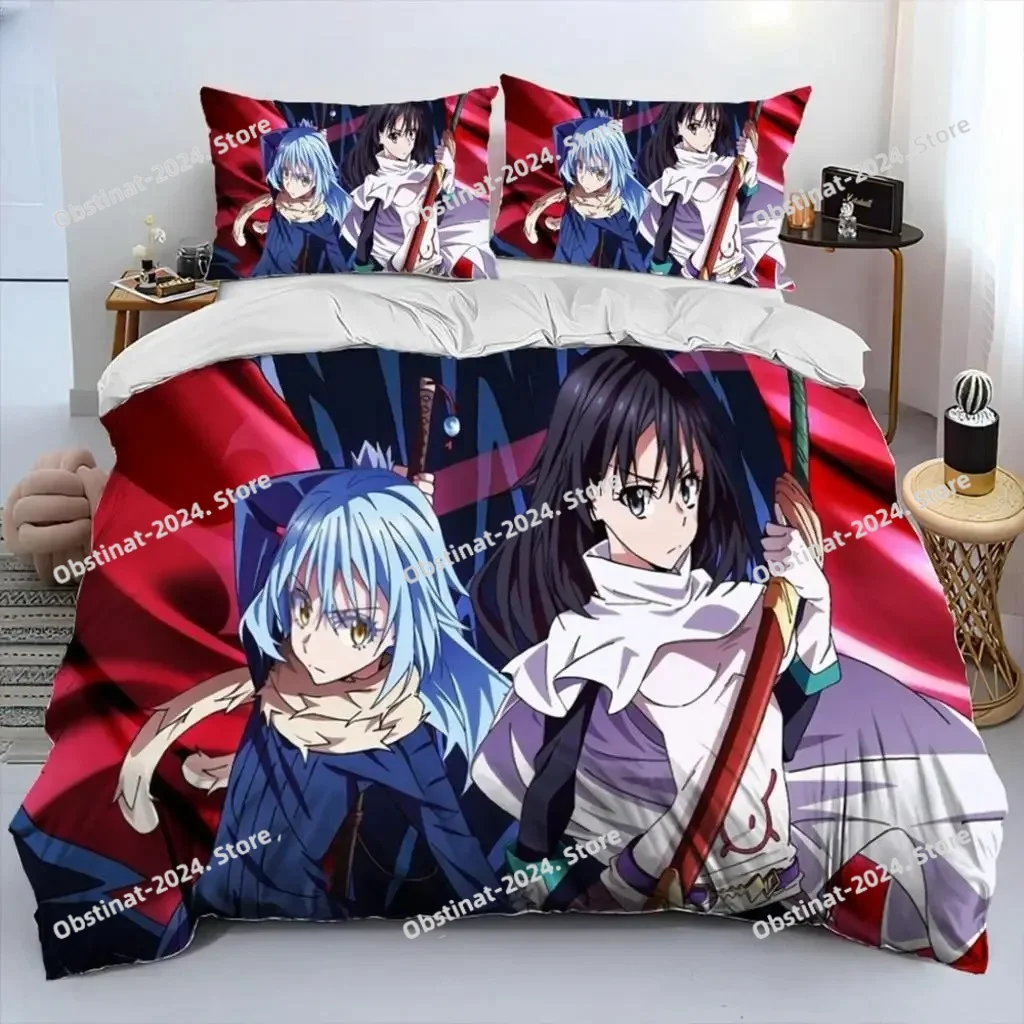 I Got Reincarnated As A Slime Anime Comforter Bedding Set Duvet Cover Sheet Pillowcase Bed Soft Quilt Cover Full Queen King Size