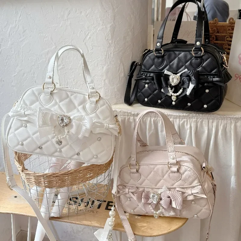 Mass- Produced Mine Japanese Original Lolita Lace Handbag Sweet and Cute Girl Commuting Leisure Large Capacity Crossbody Bag