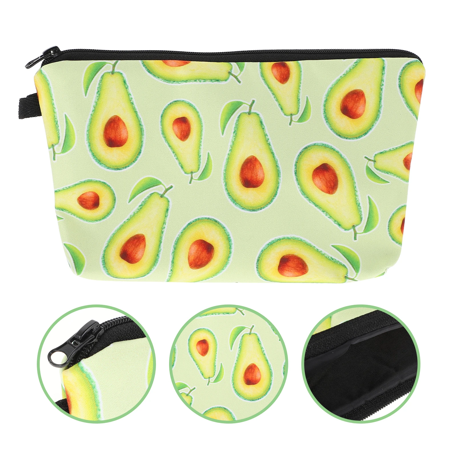 

Avocado Bag Small Makeup Storage Bags Printing Female Polyester Simple Travel Toiletry Organizer Portable Wash Bag