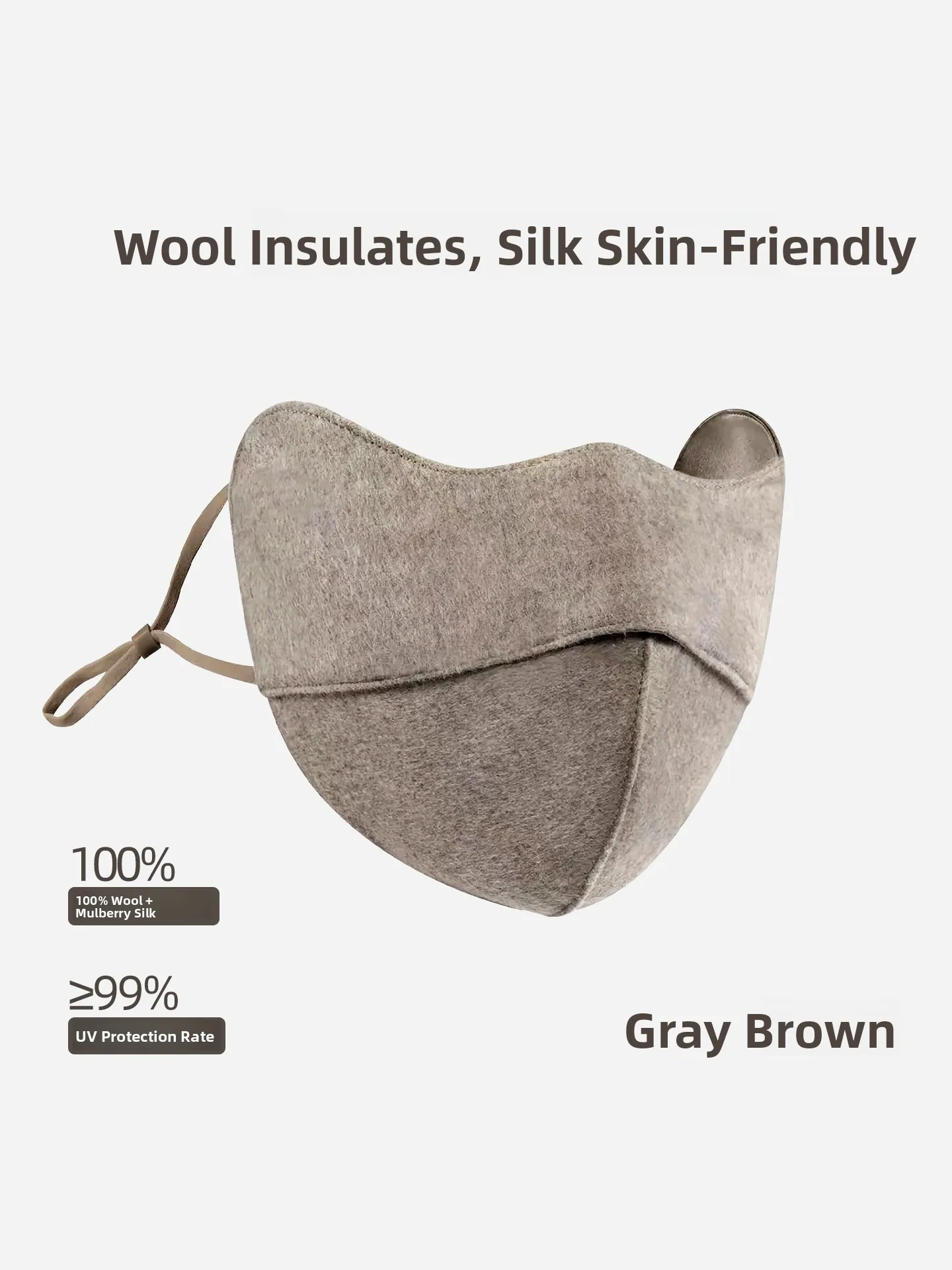 Women's Winter Warm Wool Mask 3D Stereo High Aesthetic Sunscreen Versatile Windproof Cold Proof Face Shield Silk 