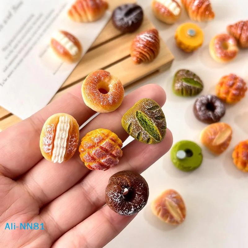 【N】3D Realistic Bakery Pastry Fridge Magnets Mini Bread, Refrigerator Decor DIY Embellishment Accessories Gift