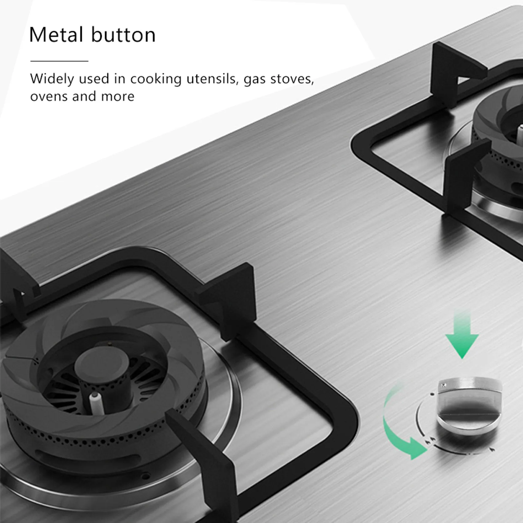 M04K 4 Pieces Knob Stove Gas Cooker Knobs Metal Gas Cooker Knob Gas Cooker Control Metal Stove Knobs For The Kitchen 6Mm
