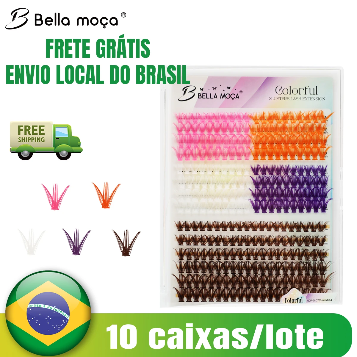bella-moca-10-個カラーグループまつげ-14-ラインソフト合成繊維メイクアップつけまつげブラジルから発送
