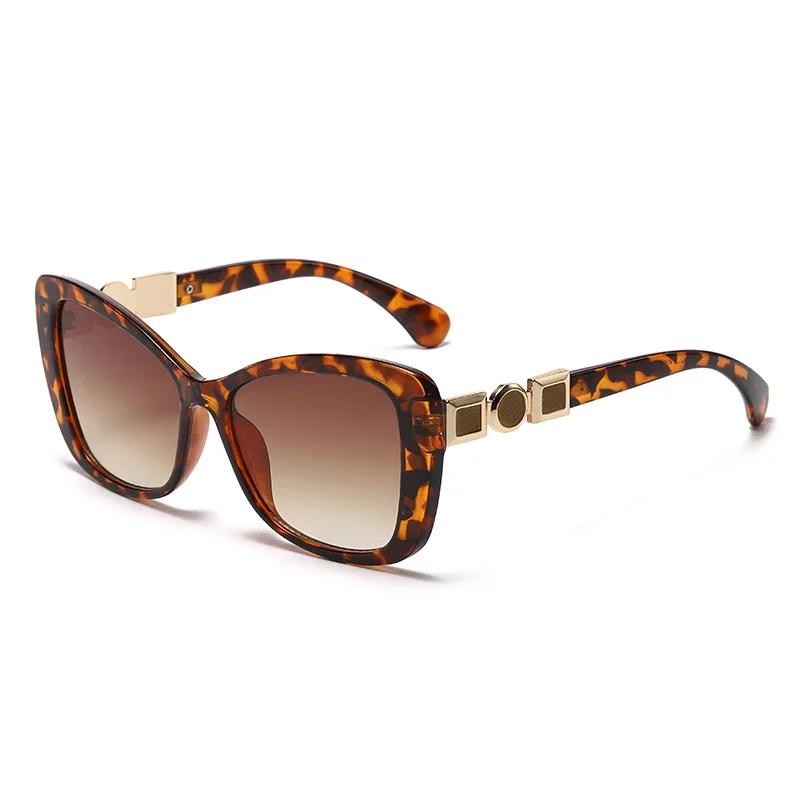 Солнцезащитные очки «кошачий глаз» в квадратной оправе для женщин и мужчин, классические ретро леопардовые солнцезащитные очки UV400, модные винтажные мужские и женские очки 2025