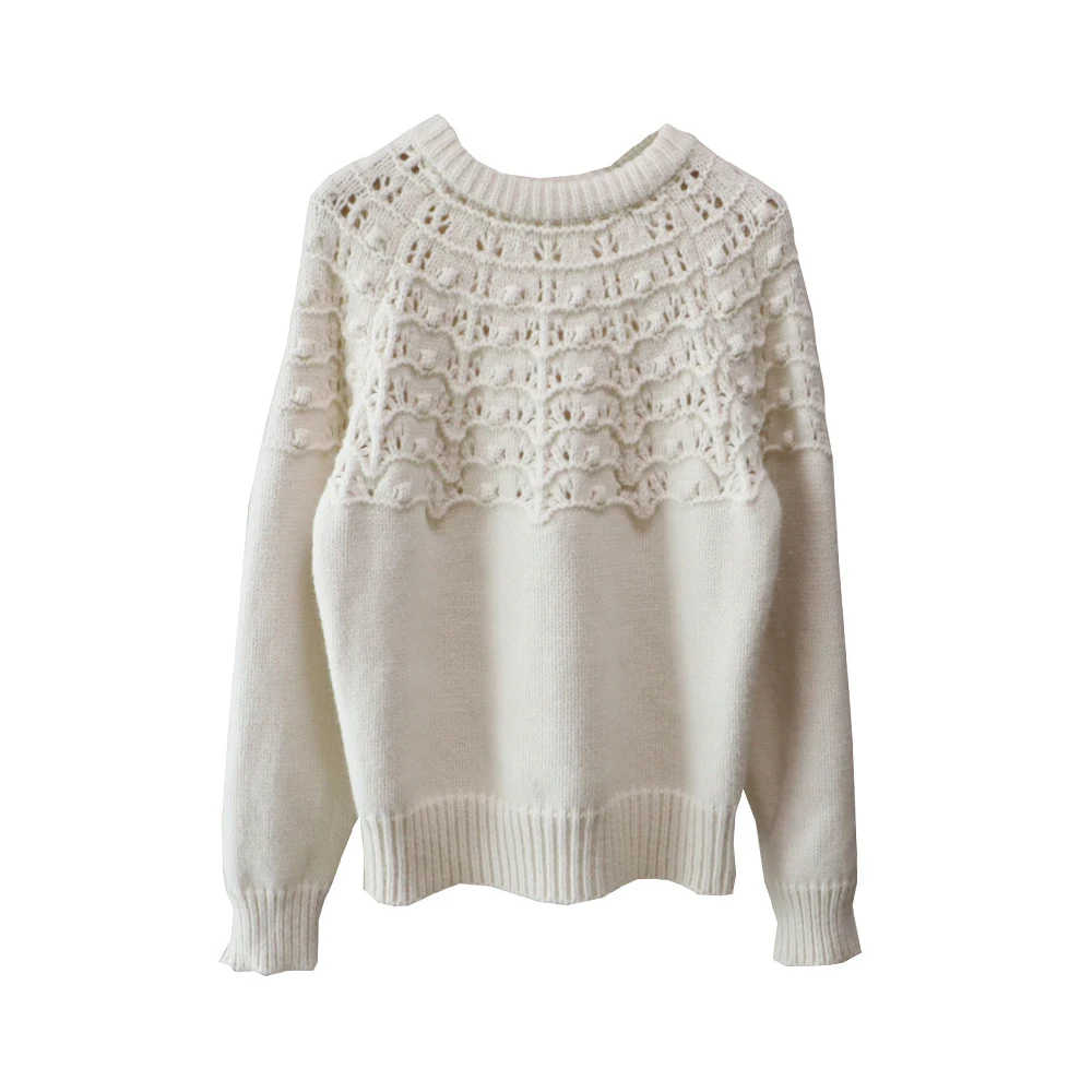 الكورية س الرقبة متماسكة الجوف خارج البلوز سترة المرأة مزاجه أنيقة فضفاضة بلون كل مباراة البلوزات محبوك الدافئة