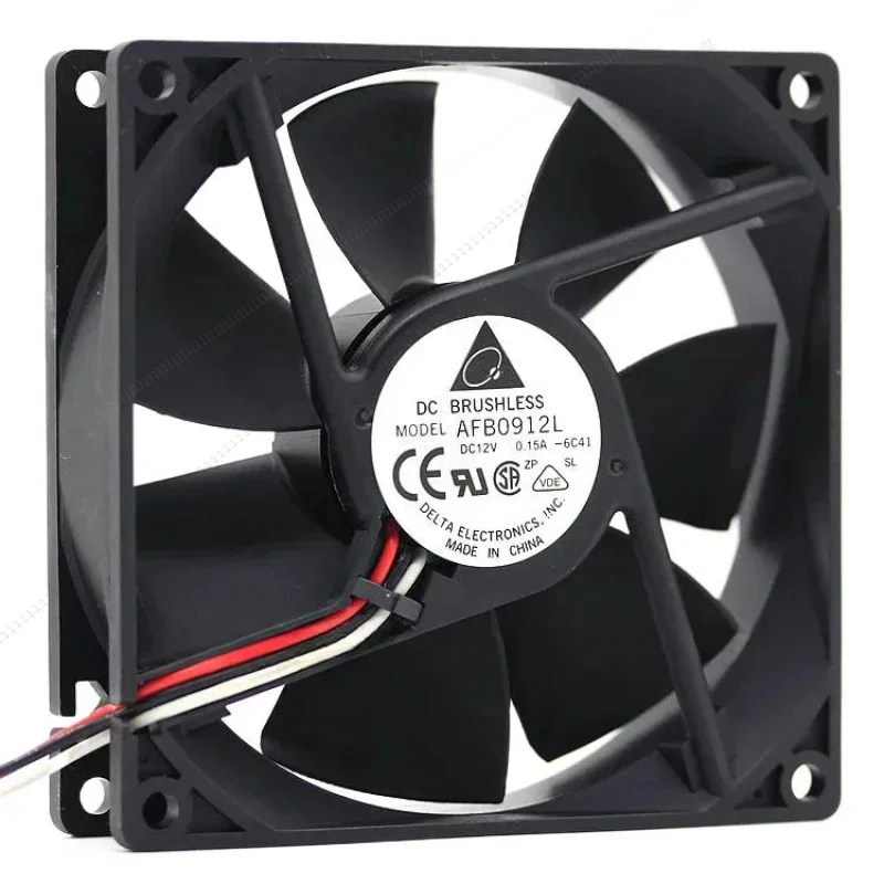 

V NEW DELTA 9025 12V 0.15A double ball bearing AFB0912L 9CM silence ATX cooling fan