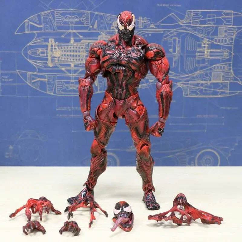 

Marvel Avengers Movie Venom Spider-Man Iron Man Deadpool Figure Desktop Decoration Joints Movable Personalized Holiday Gift