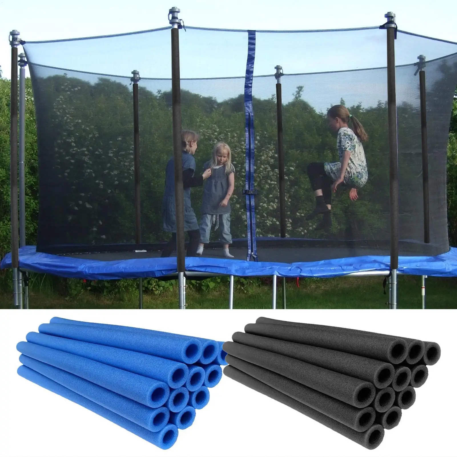 Mangas de espuma para postes de trampolín, cubiertas protectoras para postes de trampolín, pieza de repuesto, relleno de tubo, accesorios para dosel, 12 Uds., 40cm