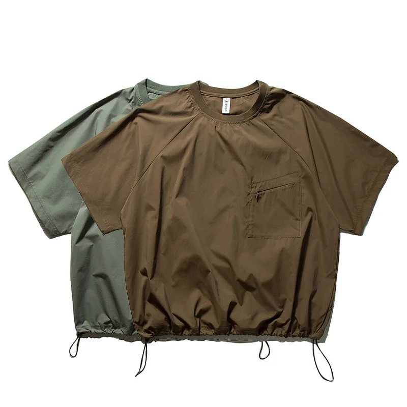 

Men Summer Outdoor Quick Dry Loose Casual Short Sleeve Pullover Shirts Women Cityboy Harajuku Streetwear Vintage Shirt Blouses