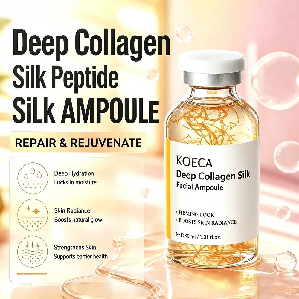 Korea 30ml Deep Collagen Silk Peptide Lifting Anti-Wrinkle Skin Booster Serum 30 Peptides Complex Elasticity Moisturize Skincare