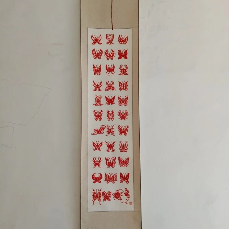 Butterfly paper-cut, hand-cut, Chinese scroll work