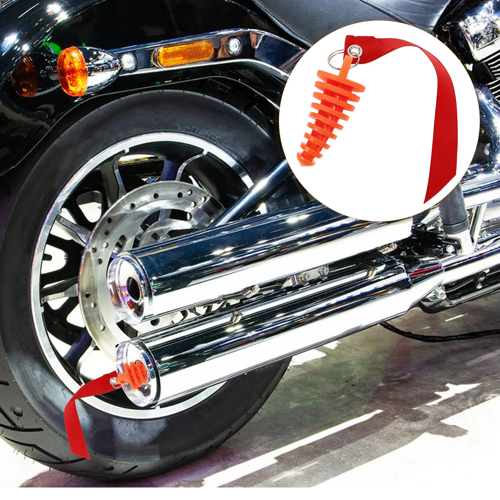 

2Pcs Off-Road Motorcycle Exhaust Plug Tailpipe Stopper Rubber Durable Exhaust Muffler Air-Bleeder Plug Tailpipe Stopper