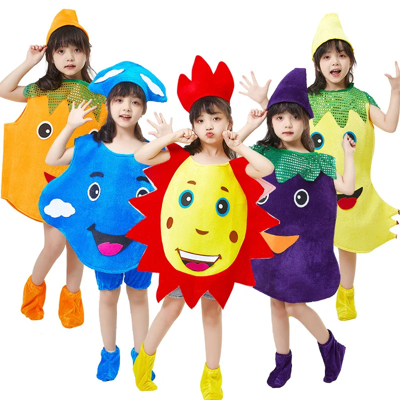 Children\'s Day Show Fruit Vegetable Costume Kindergarten Show Costume Festival Costume Halloween Easter Stage Costume