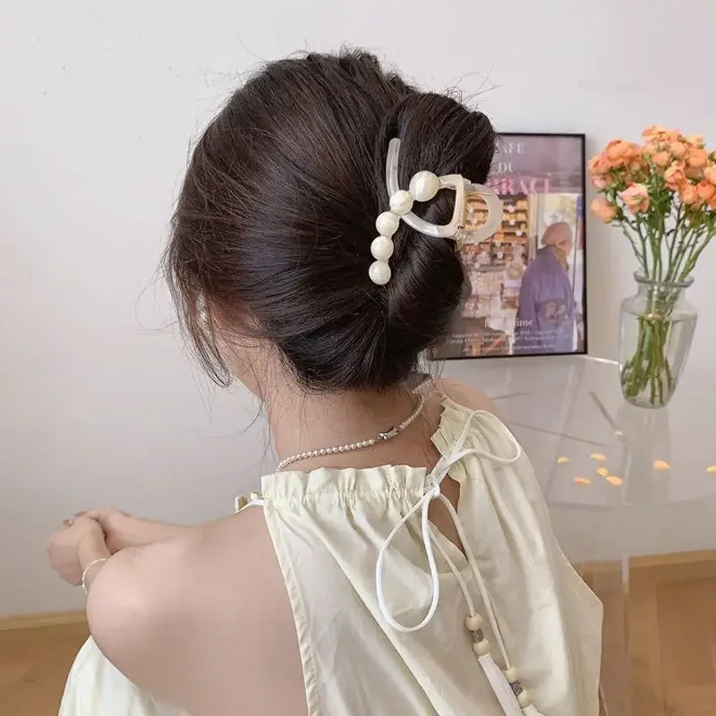 젤리 컬러 헤어핀 2024 그래버 클립, 여성 후면 장식, 기질 상어 클립, 패션 액세서리, 8cm