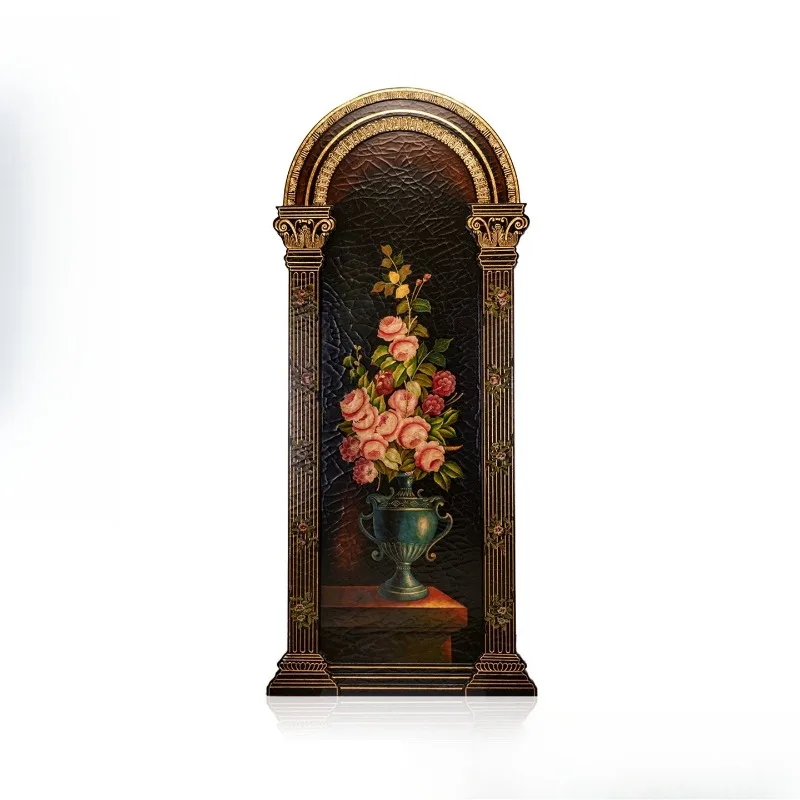 Hanging paintings Vertical entry porch corridor aisle decorative murals Advanced flower texture