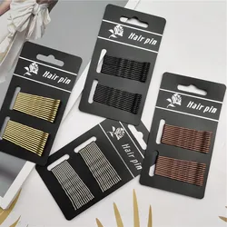 24/50pcs Black Hairpins For Women Hair Clip Lady Bobby Pins Invisible Wave Hairgrip Metal Hairclip Makeup Bangs Fixed Hairgrips