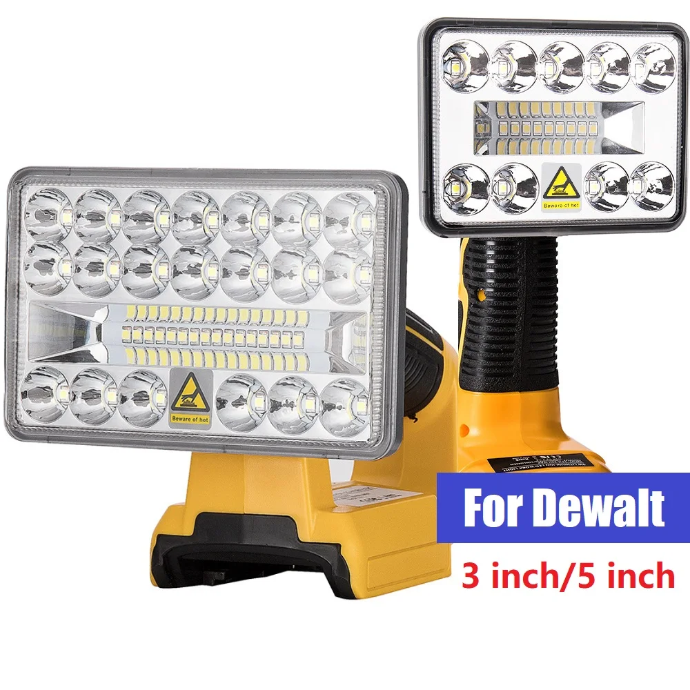 

USB-фонарик для Dewalt, инструмент 9 Вт, искусственная мощность 12 Вт, 18 Вт, светодиодная лампочка для 14,4-20 в, литий-ионная батарея DCB201, DCB200 для внутреннего и наружного применения