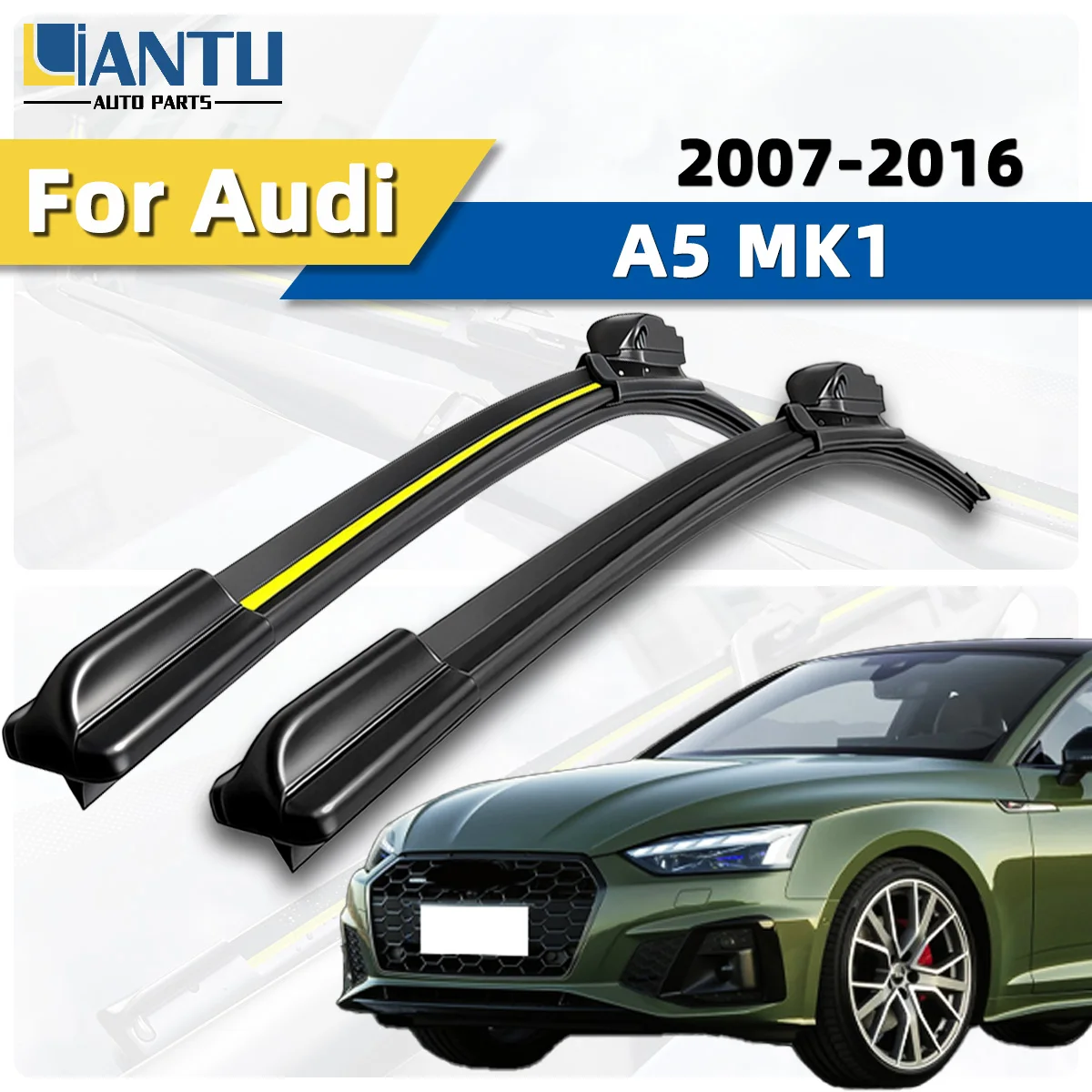 

2 шт. дворники для Audi A5 MK1 2007-2016, стеклоочистители из натурального высококачественного каучука, автозапчасти