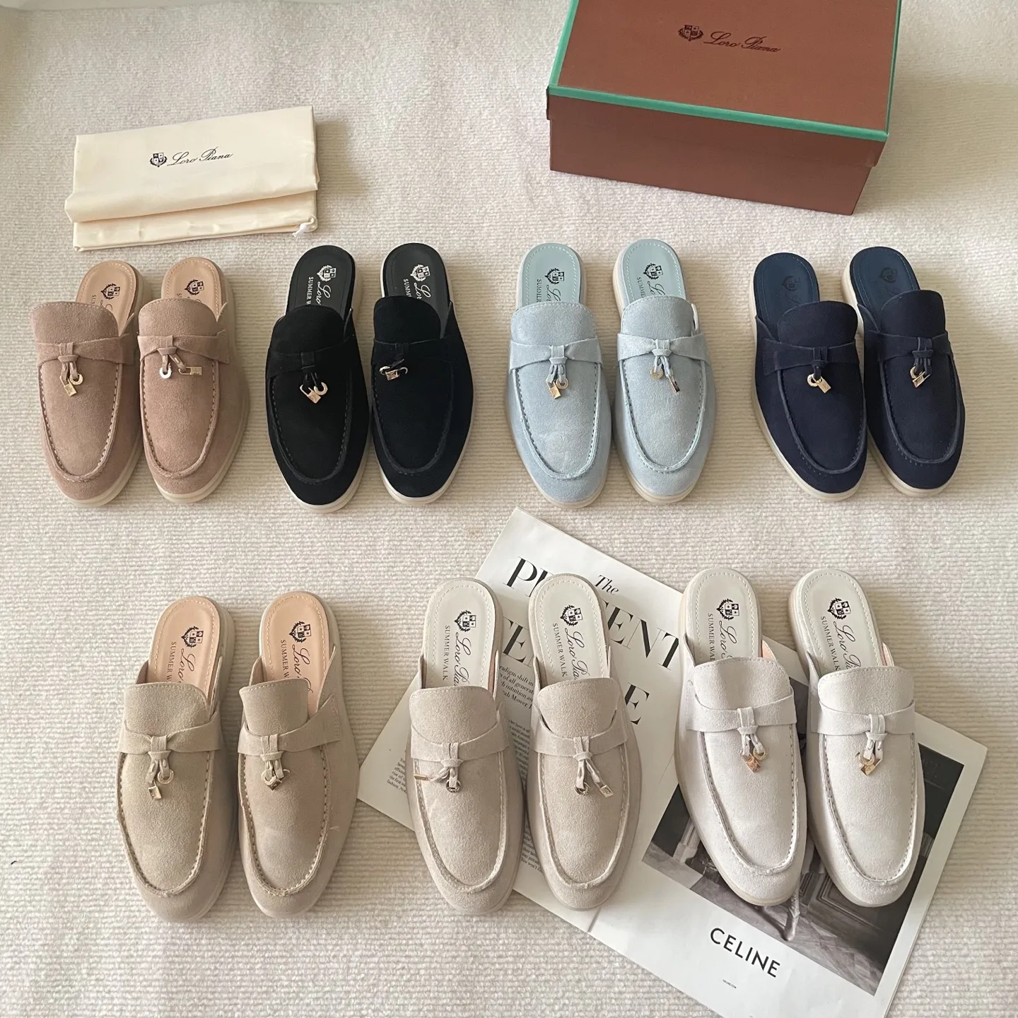 Chaussures de luxe discrètes, style Old Money, design minimaliste sans logo, NOUVEAU 2026, mocassins, mules d'été tendance pour femmes, chaussures décontractées confortables à enfiler