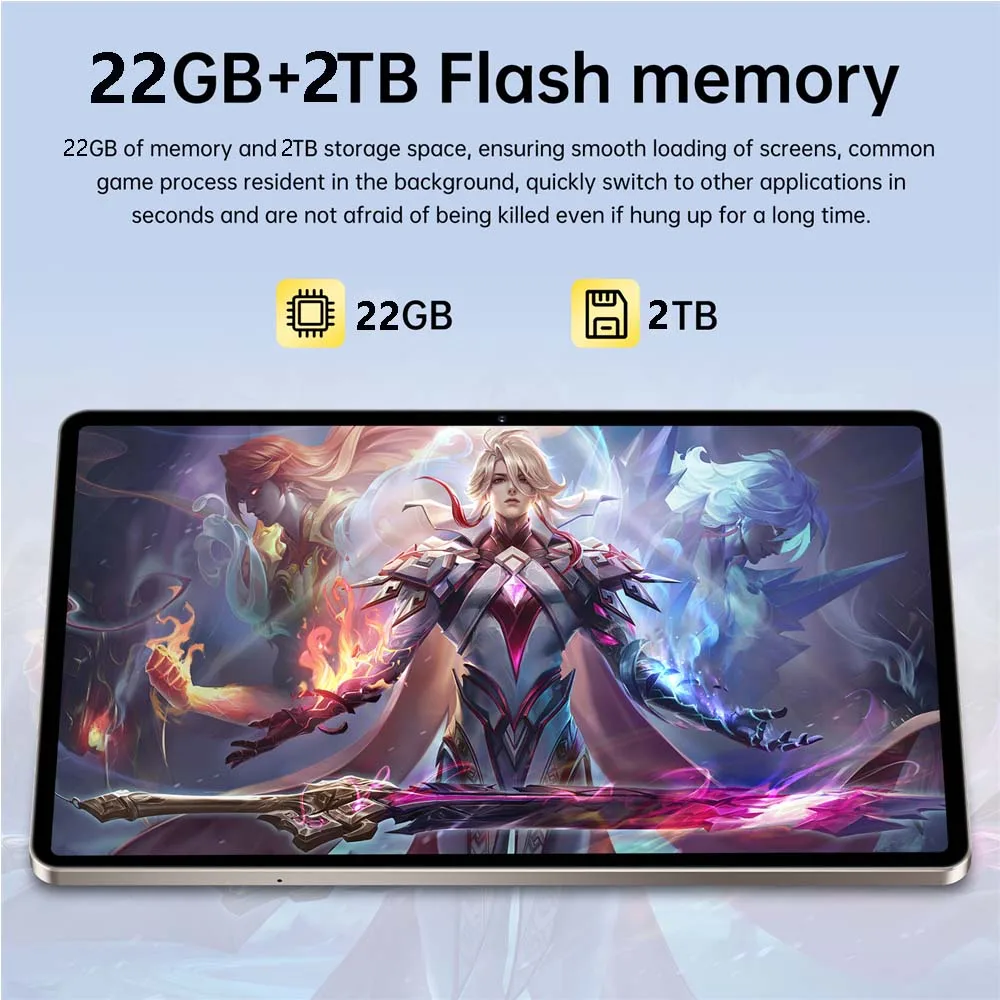 الإصدار العالمي S10 Ultra Tablet PC الأصلي Android 15 Game Tab 10000mAh 22GB + 2TB أقراص 5G ثنائي الشريحة WIFI للأطفال الأطفال #2