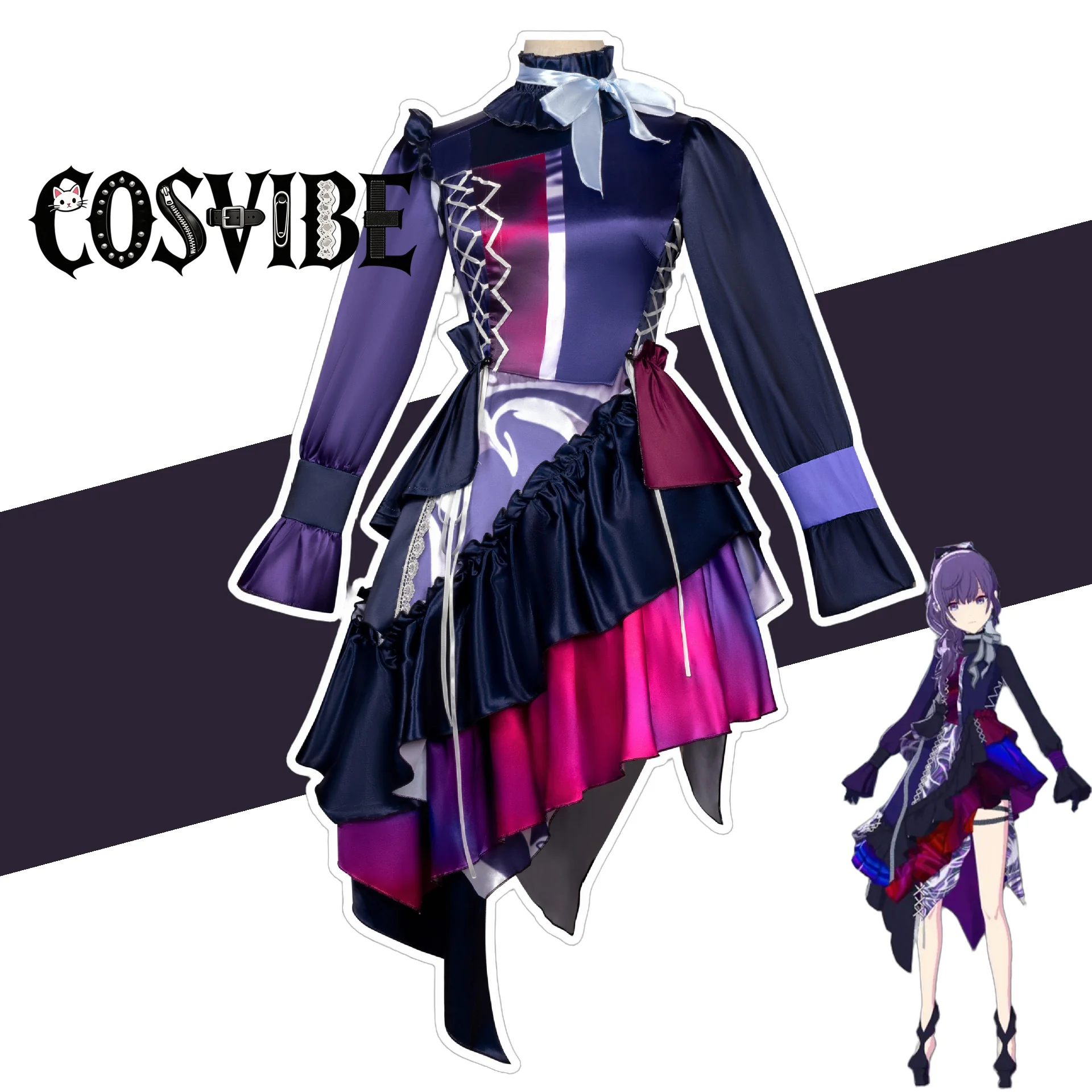 

Project SEKAI 25ji Nightcord Asahina Mafuyu Cosplay Costume - Fashion Dress Halloween Christmas Party Women