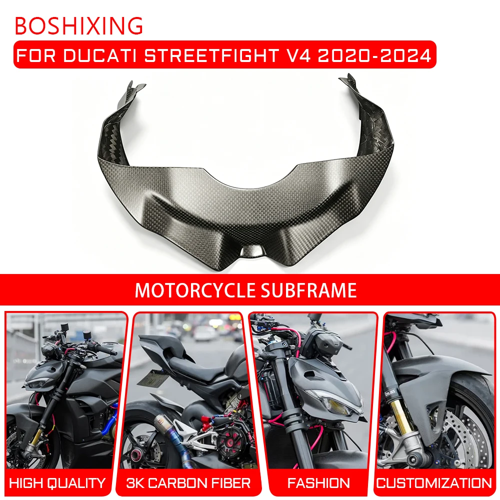 Front Headlight Lower Surround Fairing For DUCATI Streetfighter V4/V4 S 2020 2021 2022 3K Carbon Fiber Motorcycle Accessories
